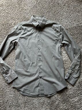 Express Men's Button-Up Shirt in Gray